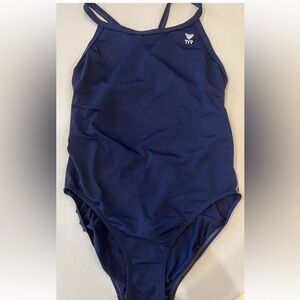 TYR dark blue woman swinsuit one piece size 38, Small White Mark On The Strap
